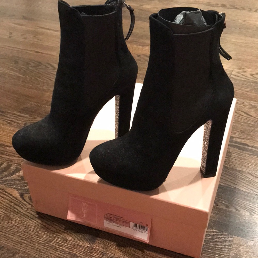 100% Authentic Miu Miu Black Suede Size 38 Boot. - image 1